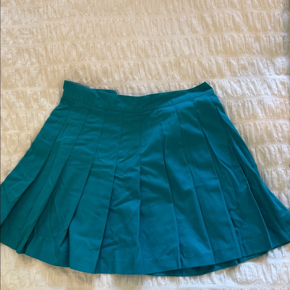 Teal Pleated Women's Skirt